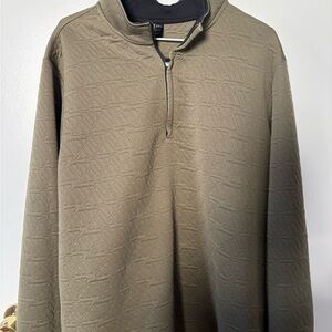 adidas Men's Khaki Zip-Up Sweater